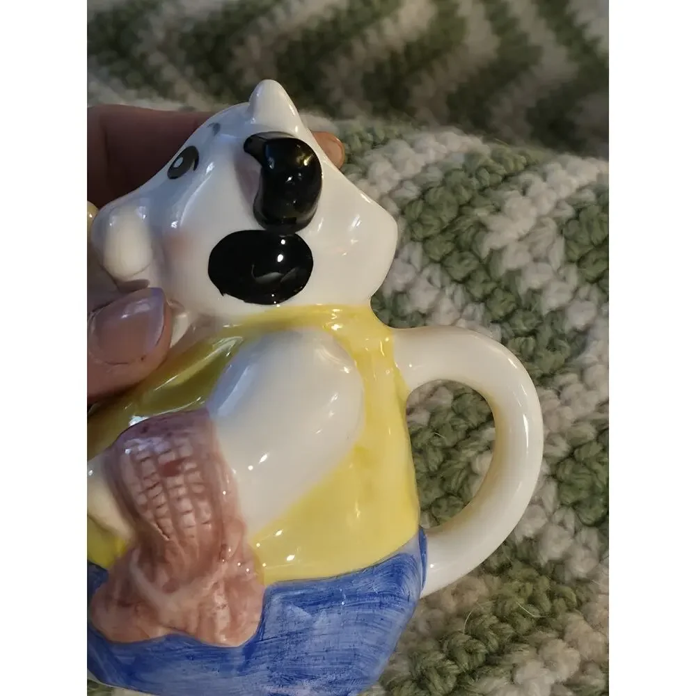 Cow Creamer & Sugar Set Mr and Mrs Applause Ceramic 39048 Collectible Home Decor